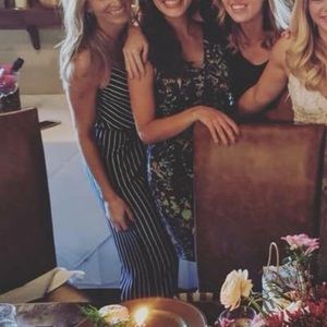 Black and White Striped Jumpsuit